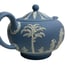 Wedgwood Jasperware Blue Teapot England Vintage Classical Excellent Condition!