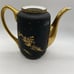Vintage Porcelain Black with Gold Demitasse Tea/Coffee Pot