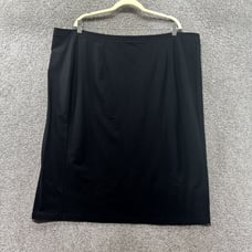 Eileen Fisher Pencil Skirt Women 3X Black Washable Crepe High Waist Knit Office