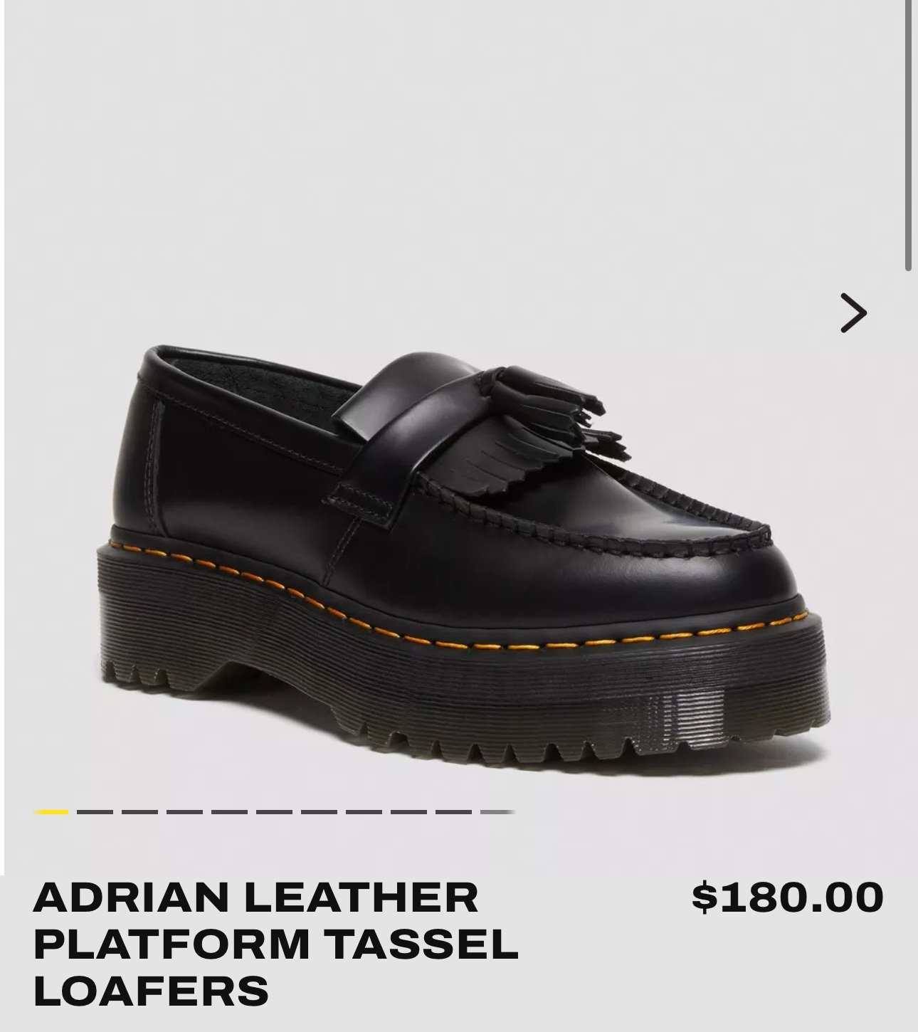 Dr. Martens ADRIAN LEATHER PLATFORM TASSEL LOAFERS