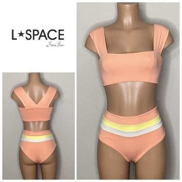 New. L*SPACE tangy high waisted bikini. Medium. Retails 178