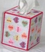 Conversation hearts boutique style tissue box cover