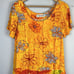 Vintage Jams World Hattie Dress in Sun Grid XS Short Sleeve Ruffle Hem Colorful