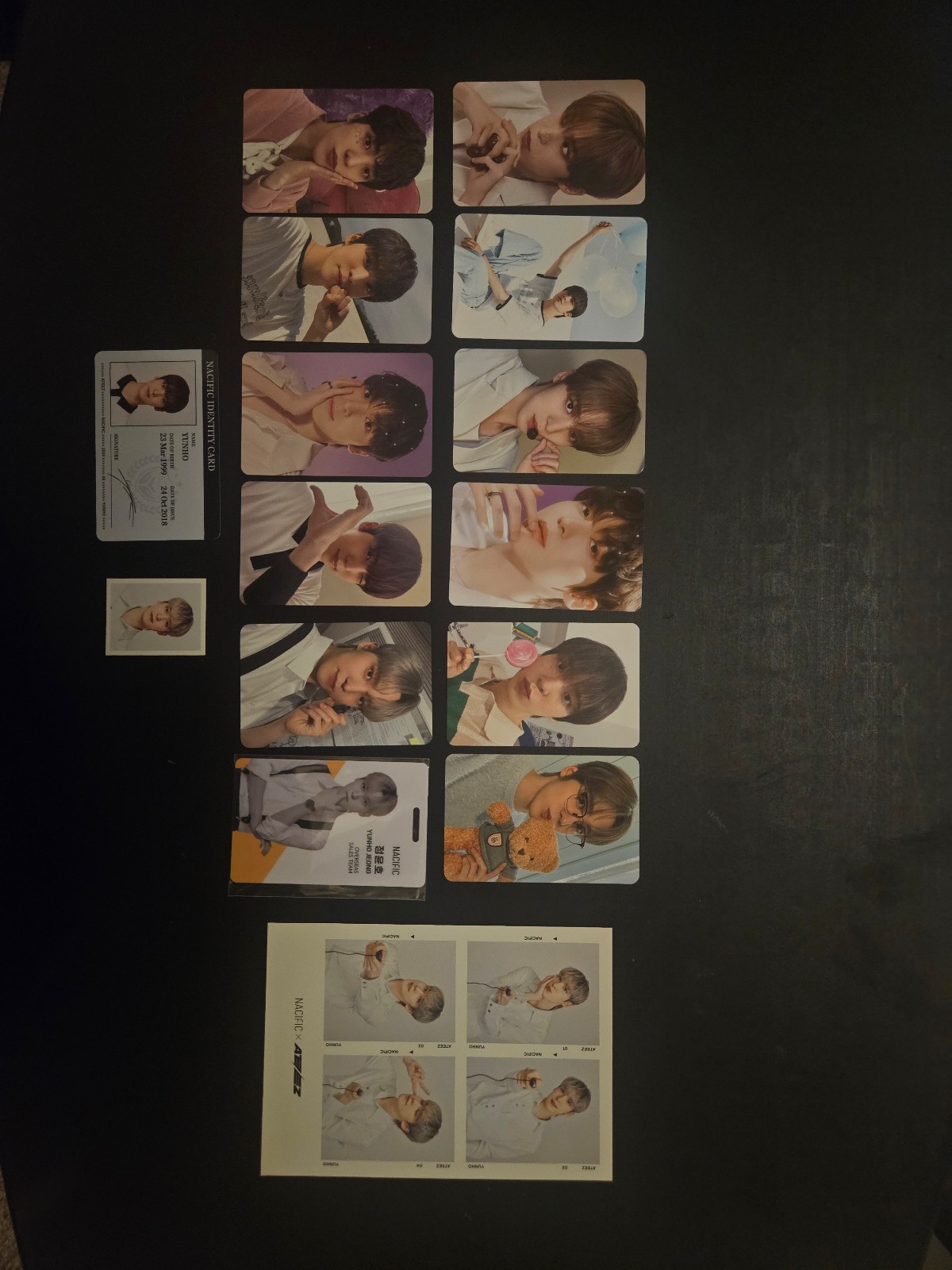 Ateez X Nacific Yunho Complete Photocard Set