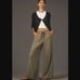 New women's MP Anthropologie x Pilcro Linen beach cargo pull-on pants in Moss
