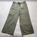 New women's MP Anthropologie x Pilcro Linen beach cargo pull-on pants in Moss