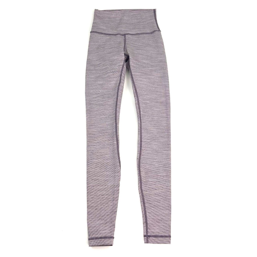 Lululemon Wunder Under High Rise Tight 28 Luxtreme Purple Striped Womens Sz 2