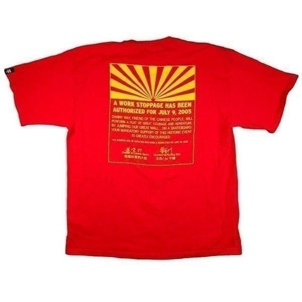 Vintage Danny Way Skater T Shirt Mens Size XL Y2K DC Shoes Great Wall Of China