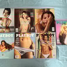 Lot (7) Playboy First Non-Nude Issues March-October 2016 w/ Subscription Letter