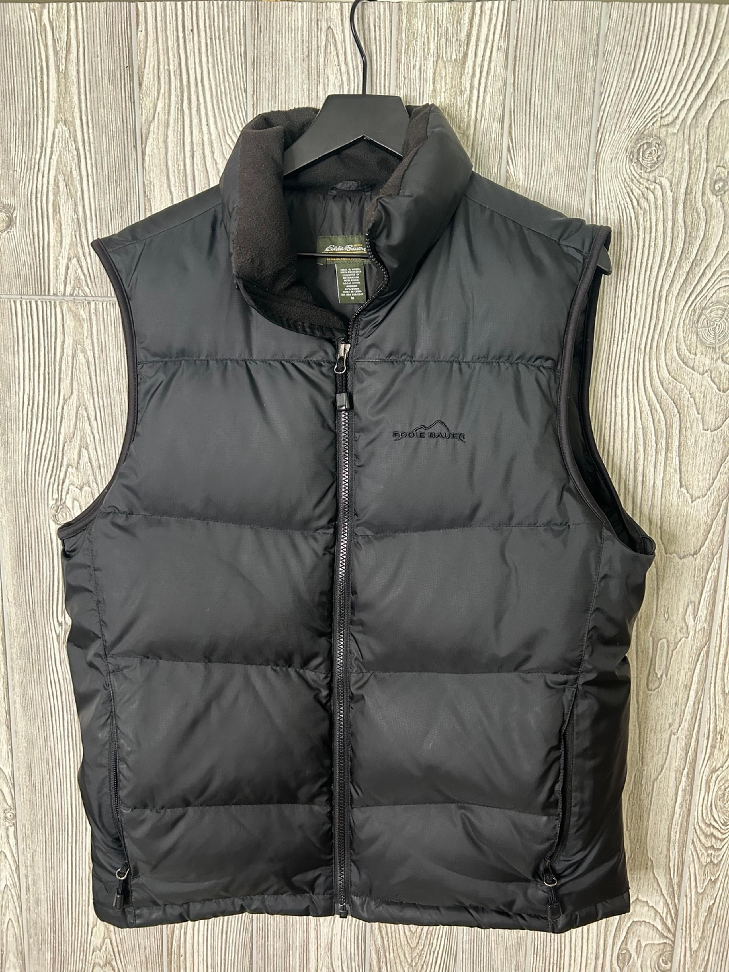 Eddie Bauer EB700 Mens Medium Goose Down Premium Quilted Thick Puffer Vest