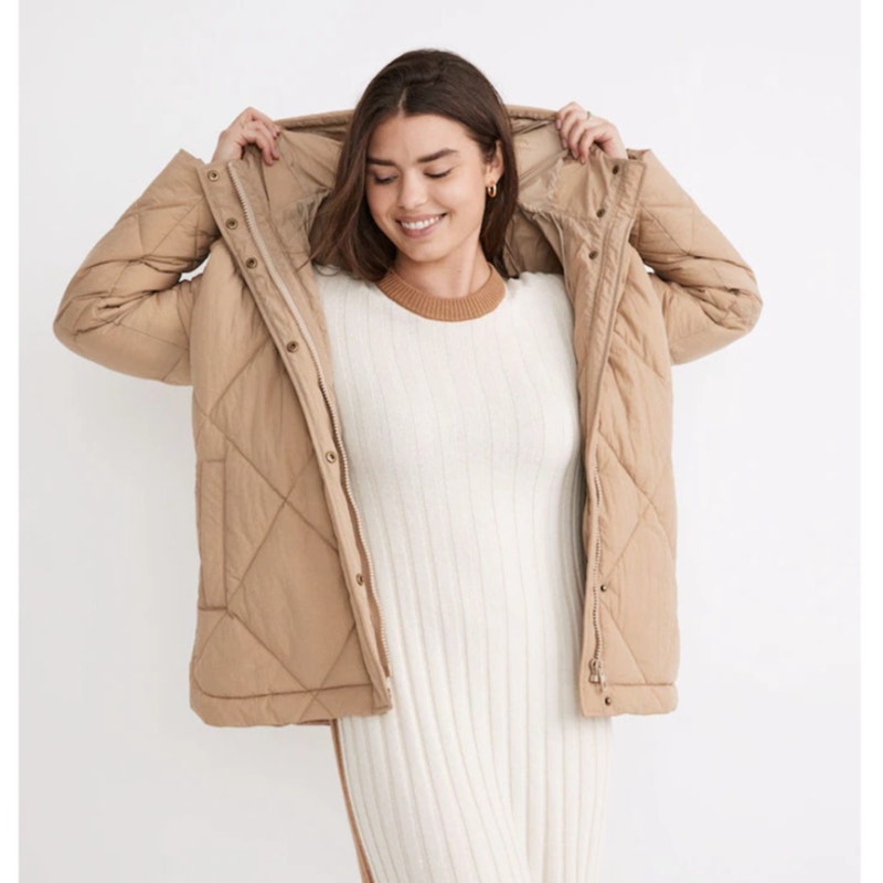 NWT Madewell Holland Quilted Puffer Parka Jacket XXS