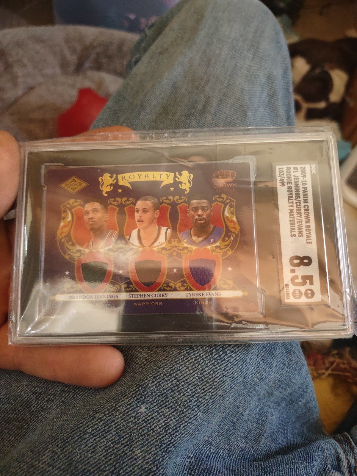 SGC 8.5 Crown Royal Curry Jennings Evans Rookie Royalty Materials 183/499