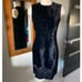 NWT Banana Republic black crushed velvet and satin sheath dress 6