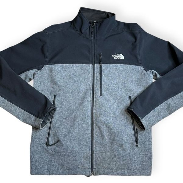 THE NORTH FACE Men’s Black Gray Colorblock Apex Bionic Windbreaker Coat Size Med