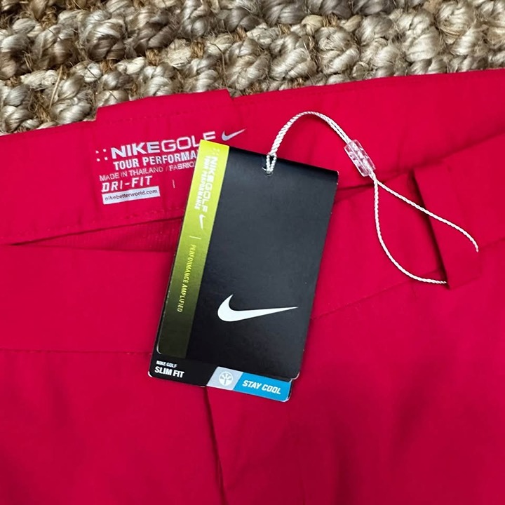 New Nike McIlroy Golf Pants Men's Chinos 35x30 Modern Tech Woven 509737-680 Neon