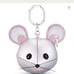 Icons key ring Mouse, Multicolored, Stainless steel