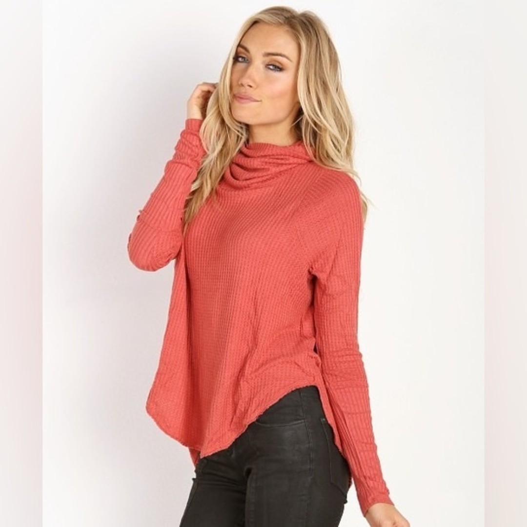 Free People Drippy Thermal Kristina Thermal Cayenne size XSmall