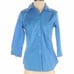 NWOT Lands' End Bright Blue Woman's Long Sleeve Button Down Blouse Size 10