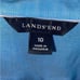 NWOT Lands' End Bright Blue Woman's Long Sleeve Button Down Blouse Size 10