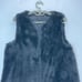 Talbots Women's Black Super Soft Open Front Faux Fur Long Vest Size X Small