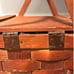 Vintage Picnic Basket Wov-N-Wood by Jerywil 40s 50s MCM Cups and Plates