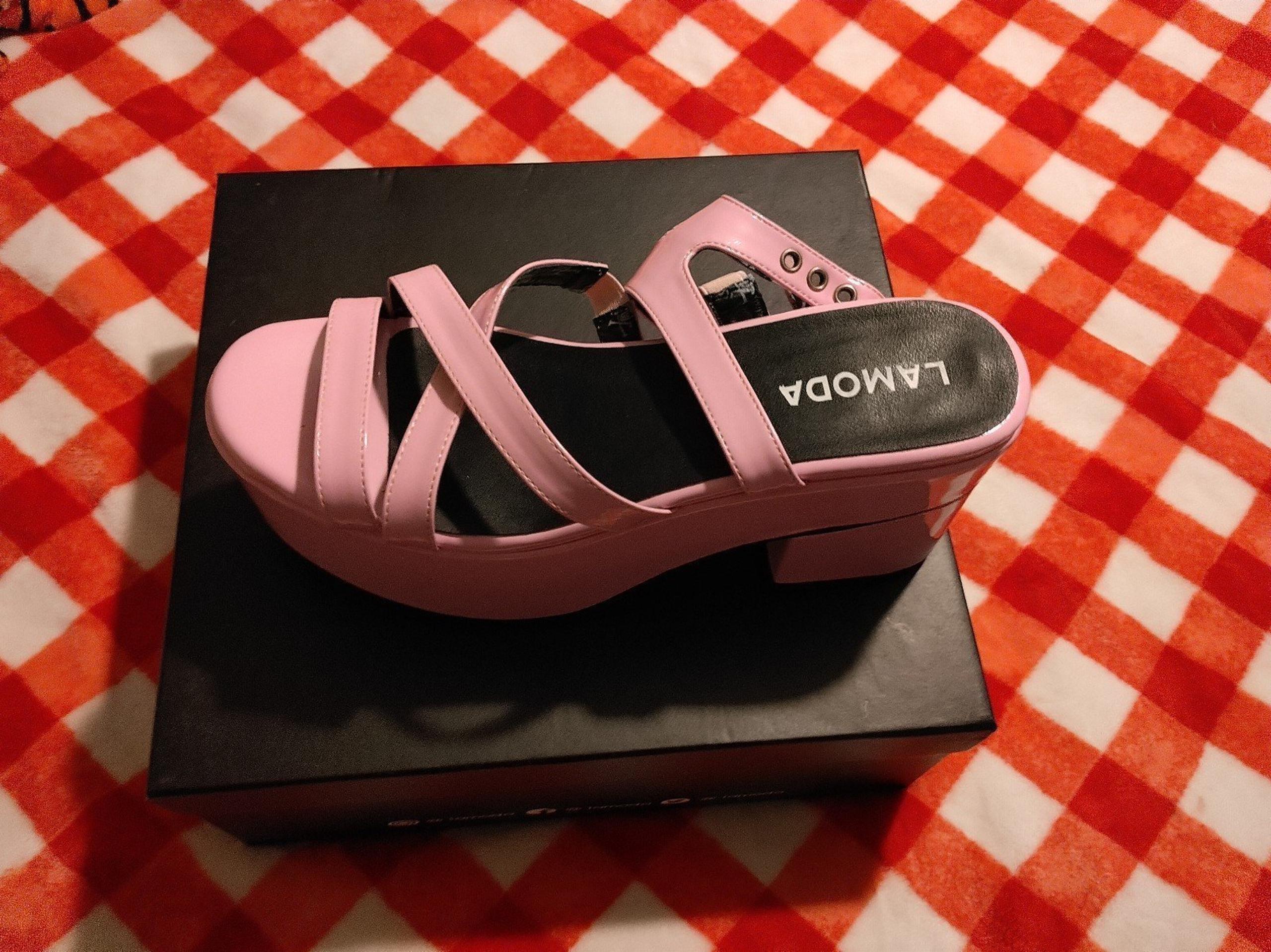 Lamoda Dolls Kill Patent Pink Platform Sandals