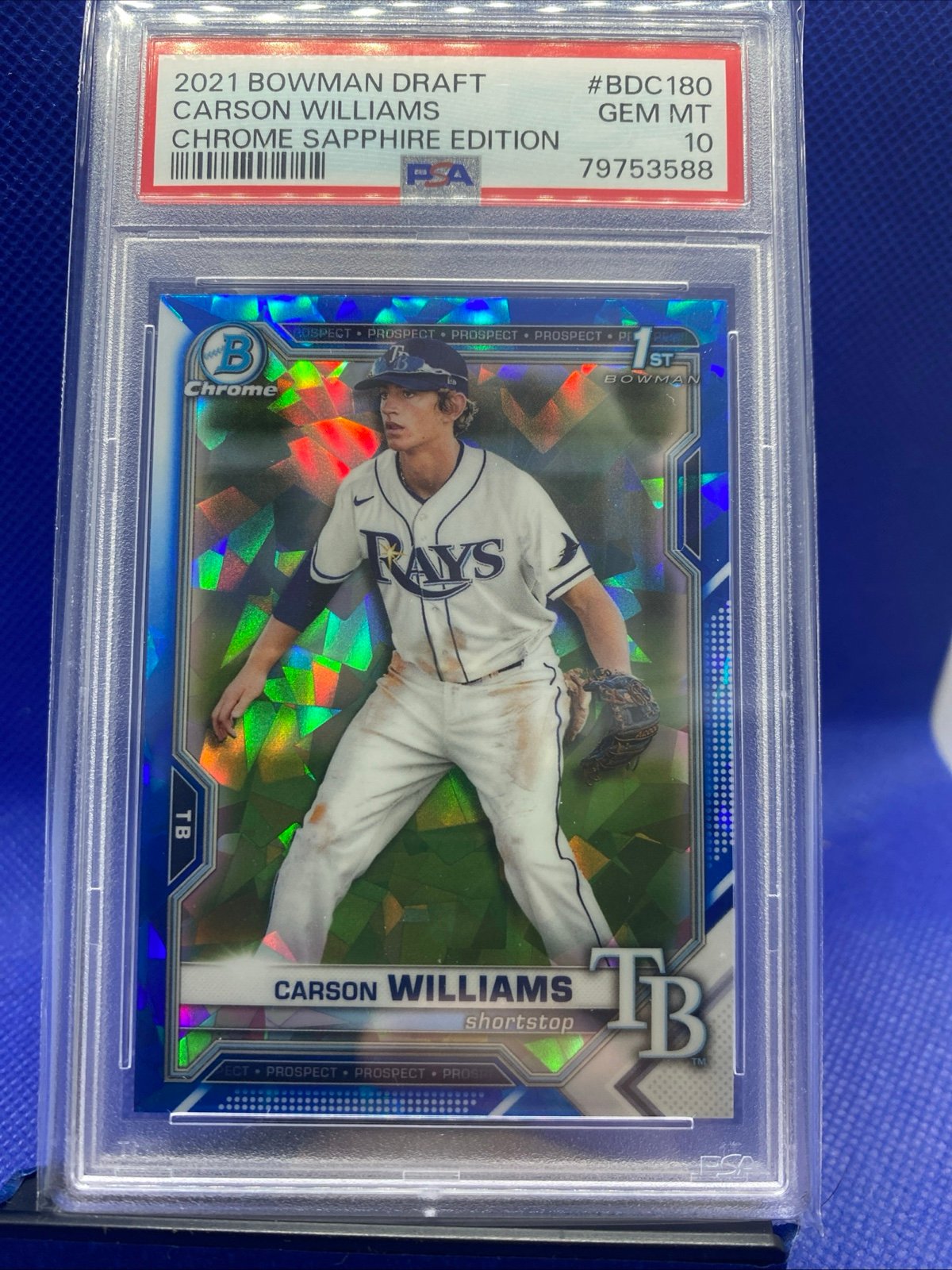 2021 Bowman Draft Carson Williams Sapphire PSA 10 Rookie