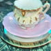 Petal tea cup with saucer