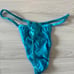 Vintage Victoria’s Secret 100% Silk Thong Blue 2000
