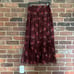 Sundance | Embroidered Floral Aster Bloom Prairie Tulle Mesh Pull On Skirt -L
