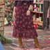 Sundance | Embroidered Floral Aster Bloom Prairie Tulle Mesh Pull On Skirt -L