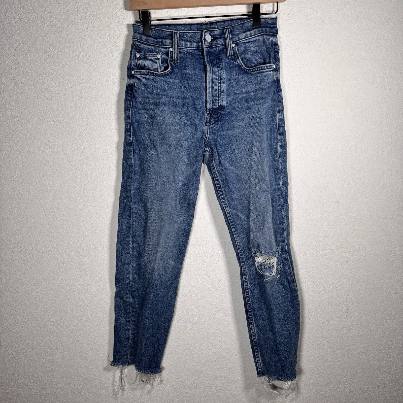 Mother The Tomcat Button Fly Distressed Ankle Jeans | Size 26