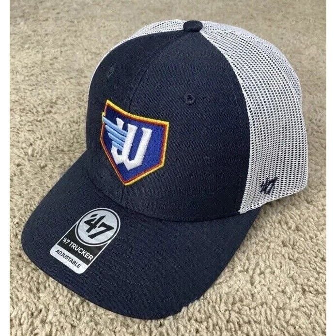 Wichita Wind Surge Hat MiLB '47 Brand Navy Alternate Trucker Snapback Cap NWT