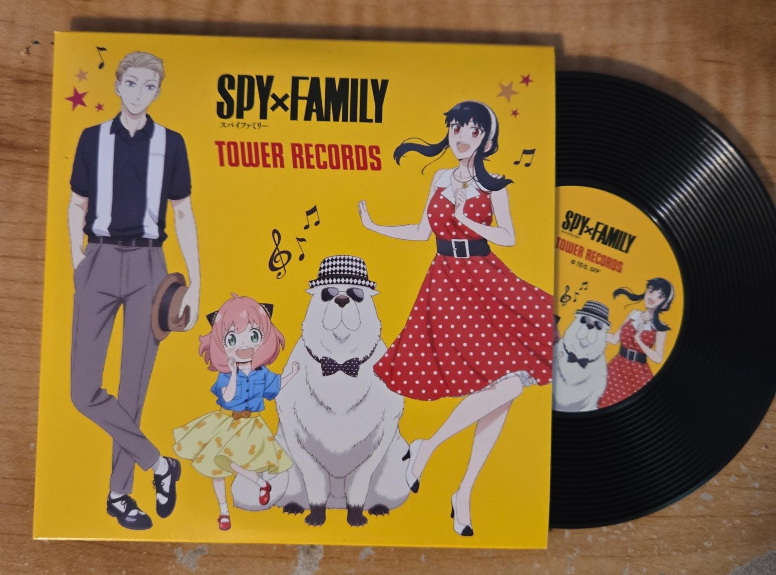 Spy x Family x Tower Records Forger Family Vinyl Record blind bag coaster