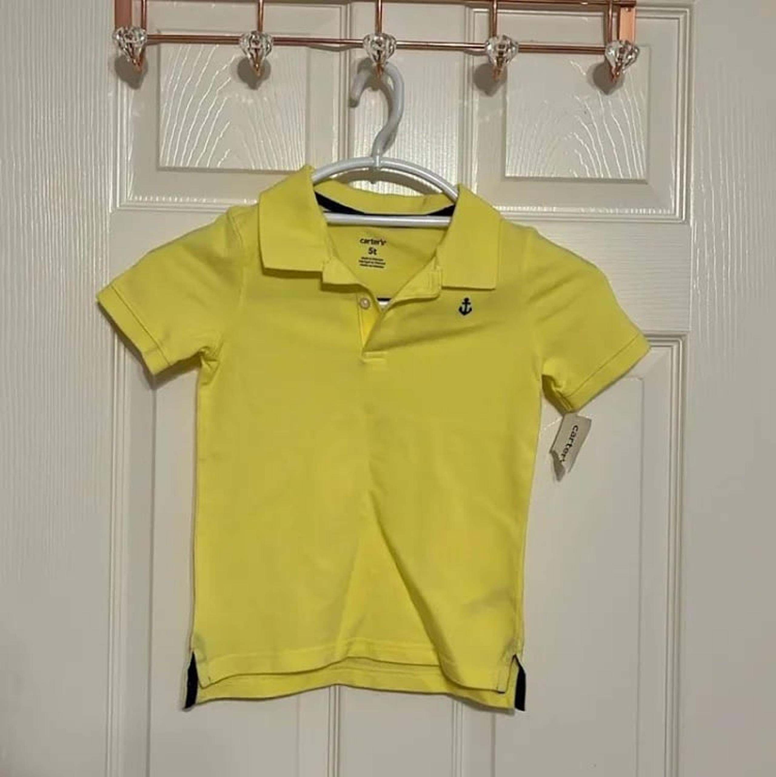 Carter’s 4T Boys Polo With Anchor Logo Yellow Toddler Kids
