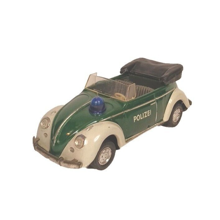 Huki VW Volkswagon Polizei Beetle Cabrio 211 Friction Worn Vintage Green