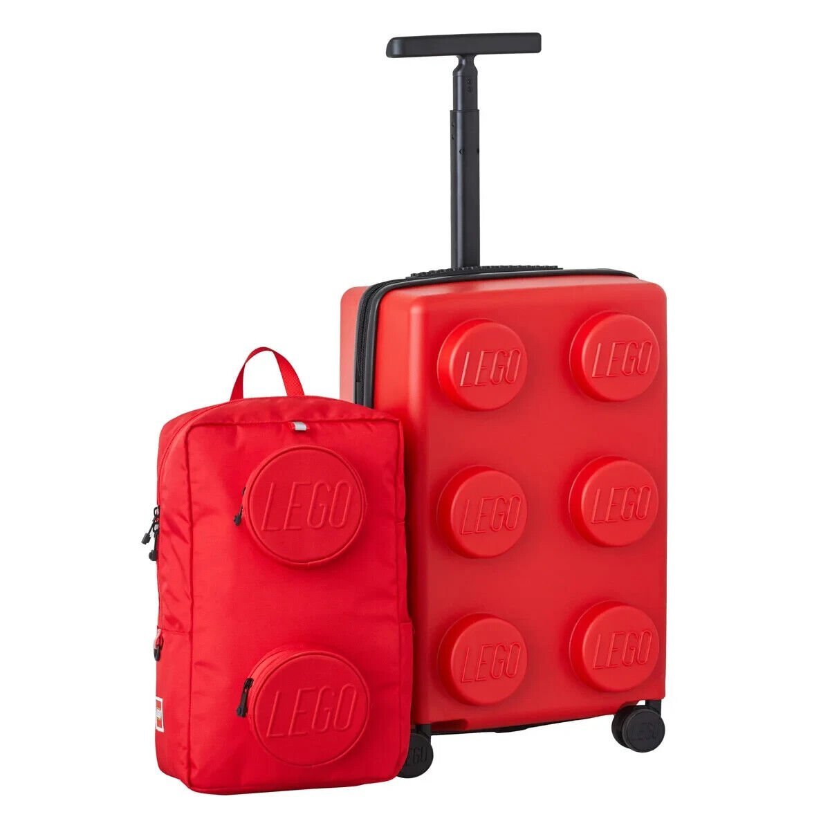 Lego Carry-on set expandable Trolley TSA lock & Backpack laptop compartment Red