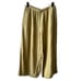 Women's 100% Linen Lagenlook Green Tank & Wide cropped Pant Boho Set Size Large