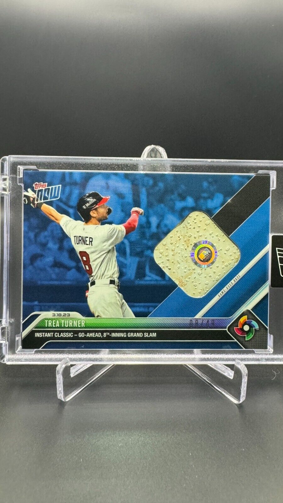 2023 Topps Now Trea Turner #WBC-60B Blue 8/49 Player Number Match USA WBC