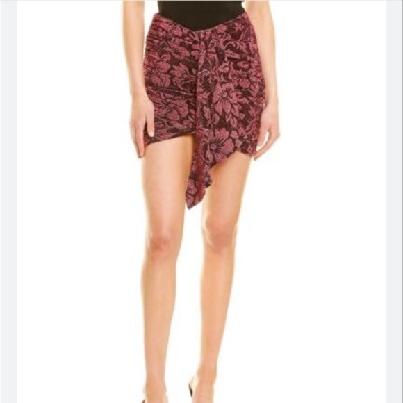 For Love & Lemons Shailee Metallic Mini Skirt NWT Size XXS