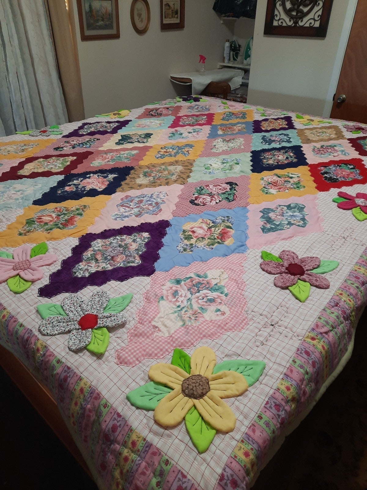 Handmade Machine and Stiched Quilt