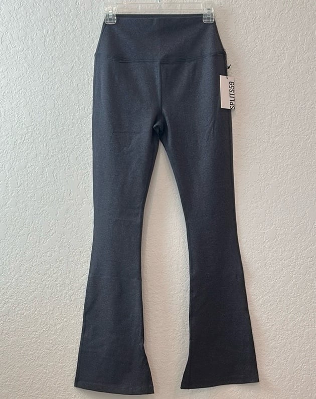 Splits59 Raquel High Waist Flare Heather Grey Leggings