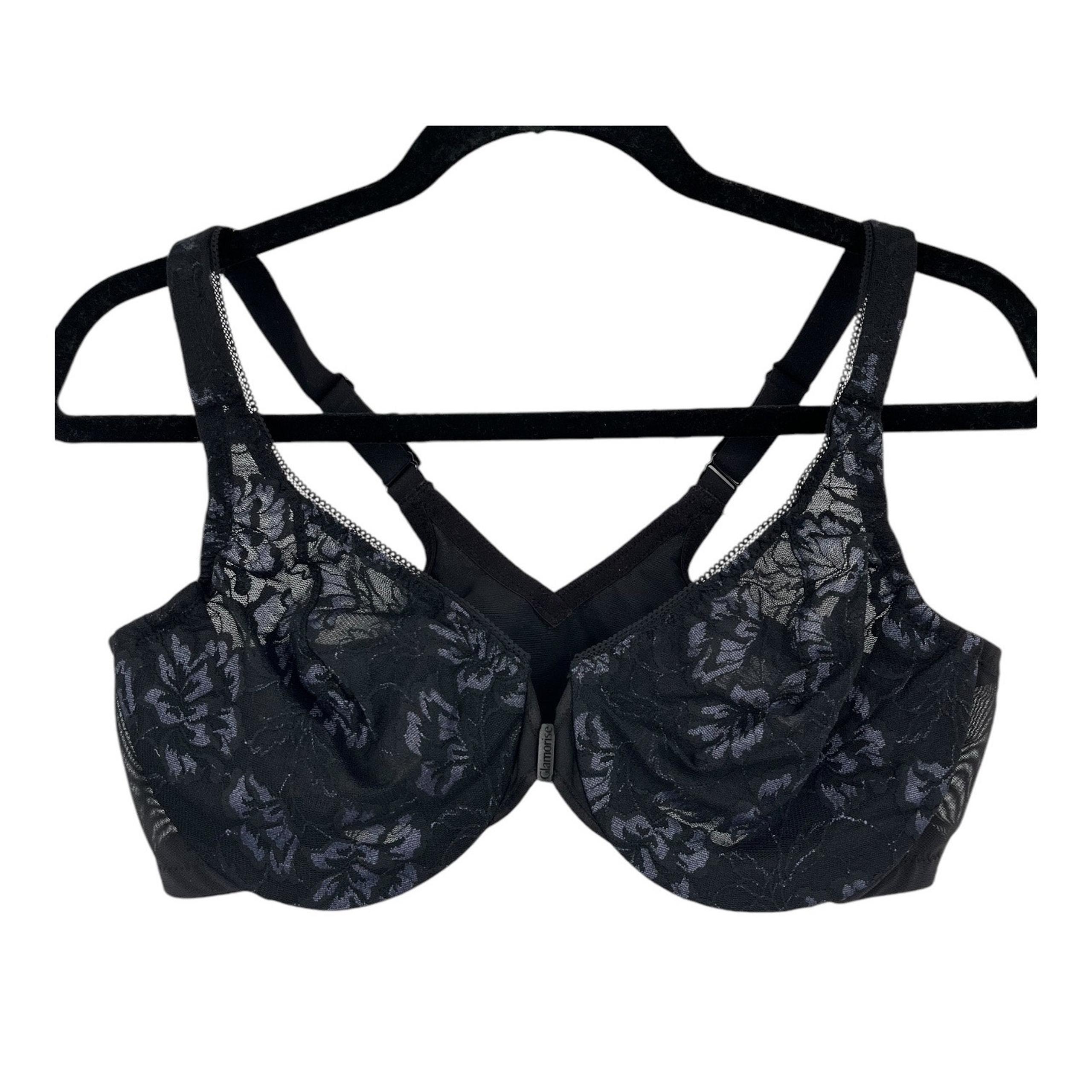 Glamorise Bra 9246 Full Figure wonderwire front closure lace size 40C