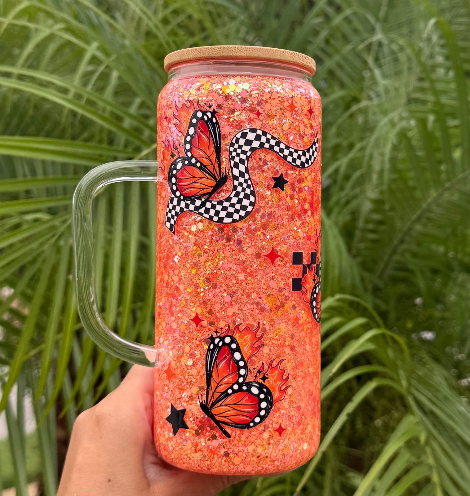 Checkered Butterfly Libbey Glass