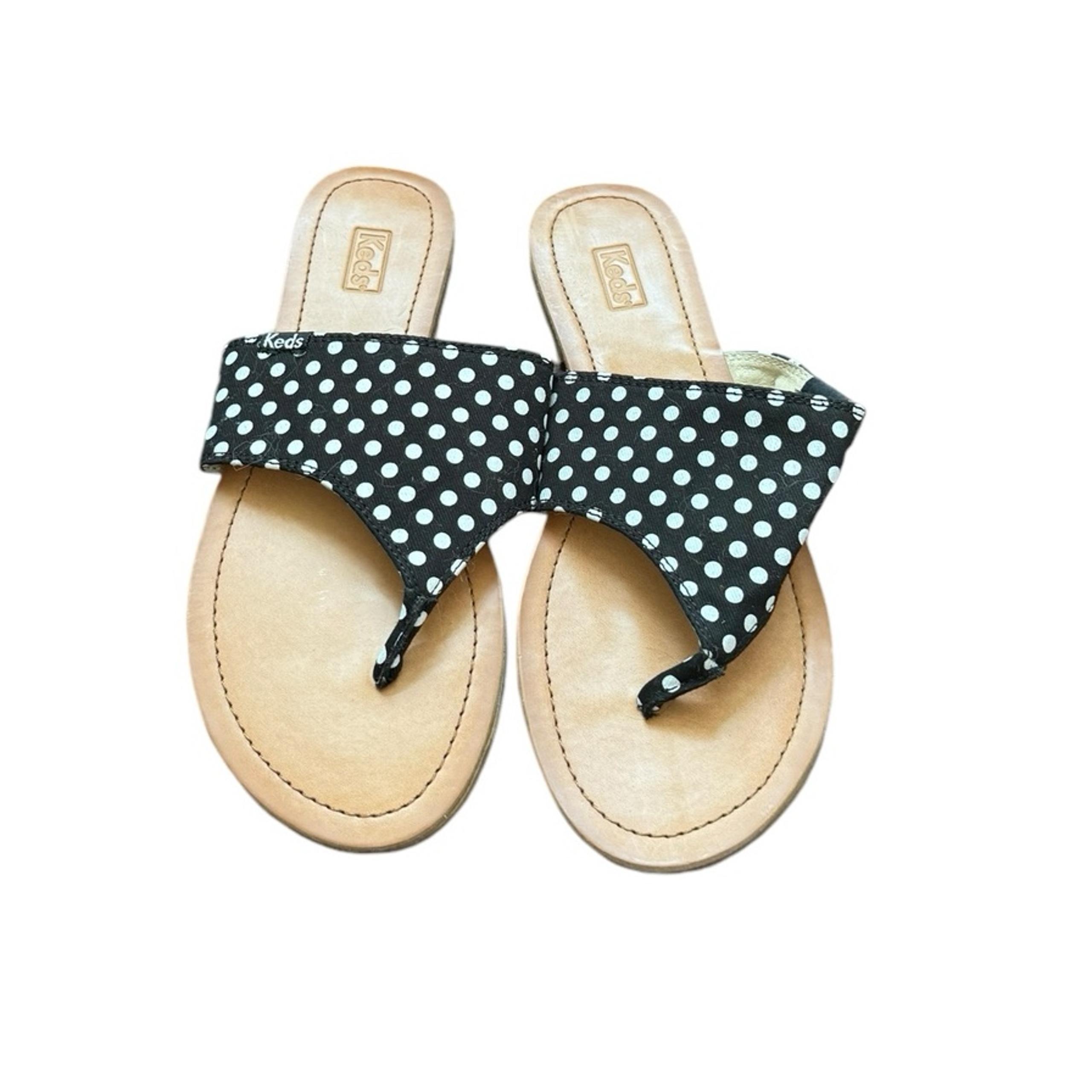 Keds Women's Thong Polka Dot Flip Flops Sandals Size 6