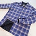 LL Bean Fleece Lined Flannel Purple Plaid Shirt Jacket Shacket SMALL