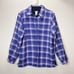 LL Bean Fleece Lined Flannel Purple Plaid Shirt Jacket Shacket SMALL