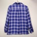 LL Bean Fleece Lined Flannel Purple Plaid Shirt Jacket Shacket SMALL