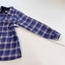 LL Bean Fleece Lined Flannel Purple Plaid Shirt Jacket Shacket SMALL