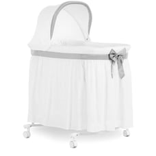 Montreal Portable 2-in-1 Convertible Baby Bassinet in Grey, Adjustable Canopy
